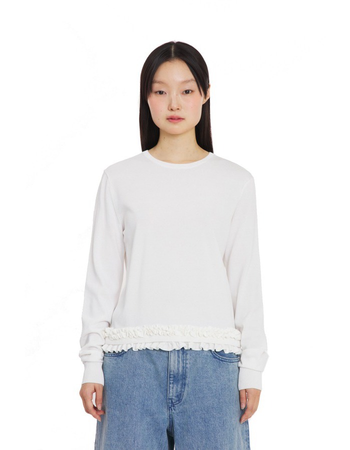 BOCBOK) frill-frill knit top (white) 재입고