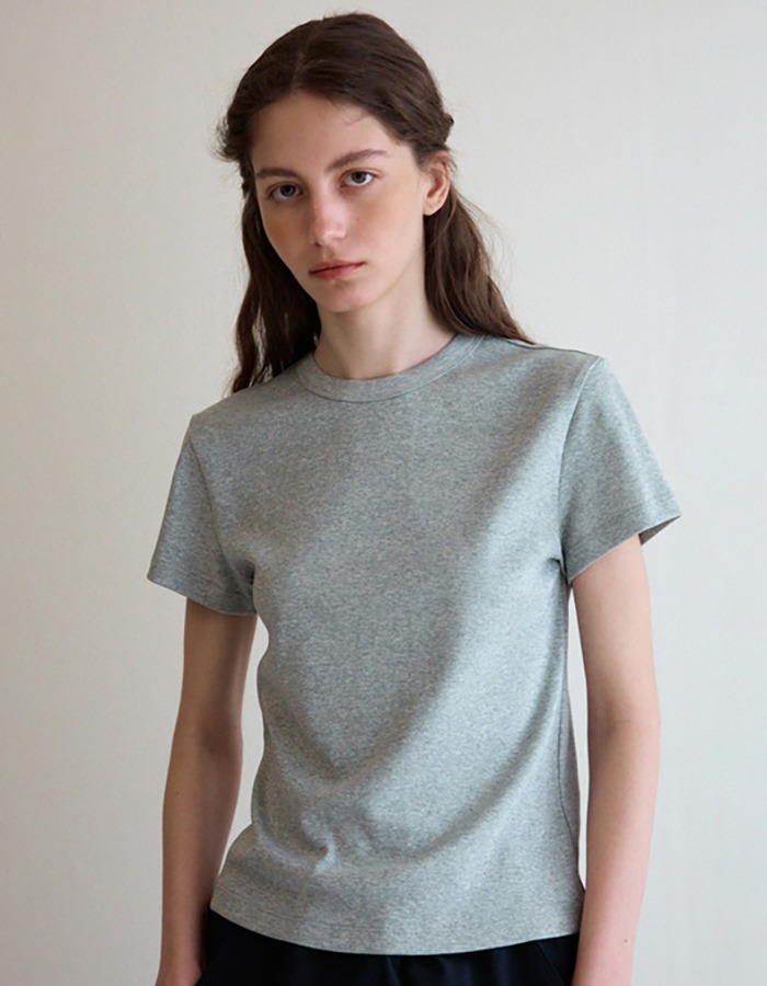 springcrocus) Basic T-Shirt - Grey