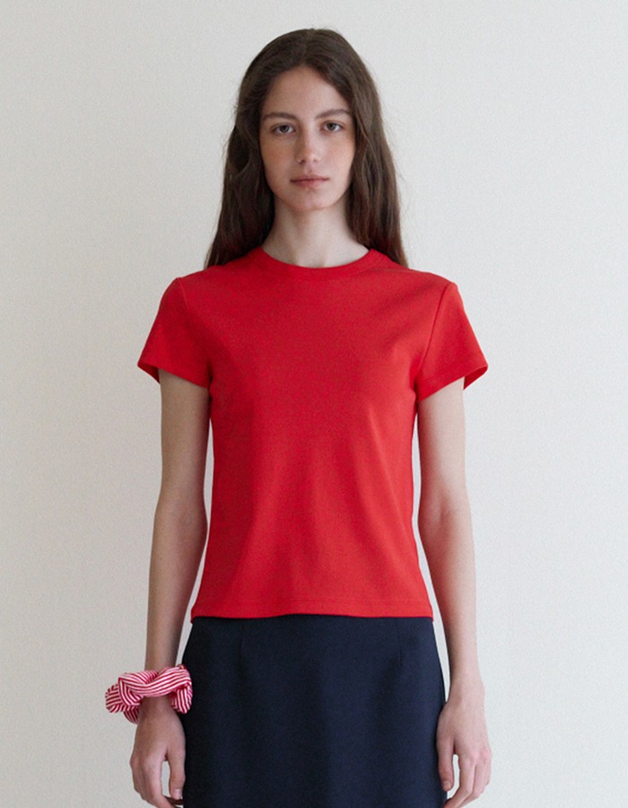 springcrocus) Basic T-Shirt - Red