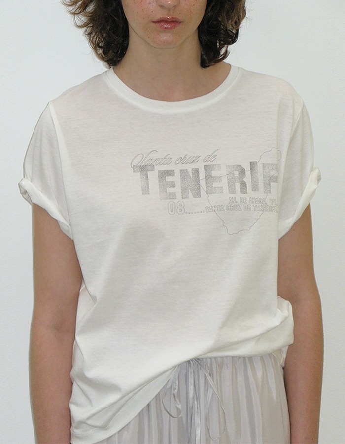 cacele) TENERIFE T-SHIRT, WHITE